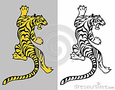 Tiger tattoo Vector Illustration